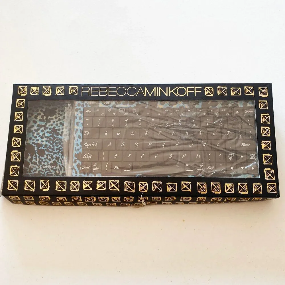 Rebecca Minkoff Blue Leopard Print Wireless Mouse & Keyboard